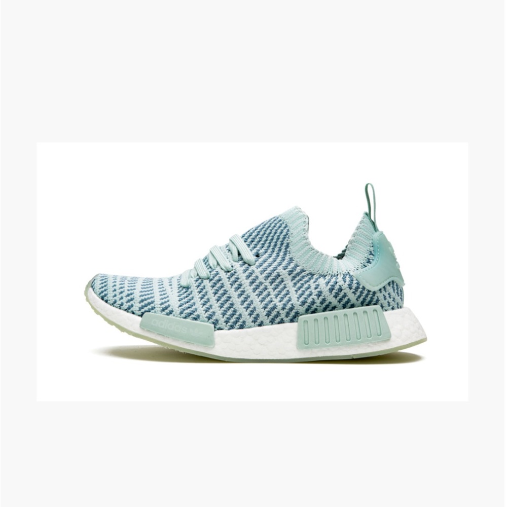 Adidas NMD R1 STLT Gray Mint Blue Running Shoes